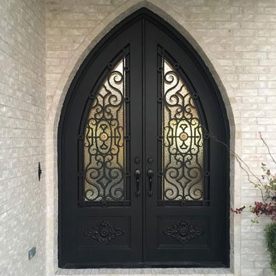 Forged-Iron-Double-Front-Entry-Door